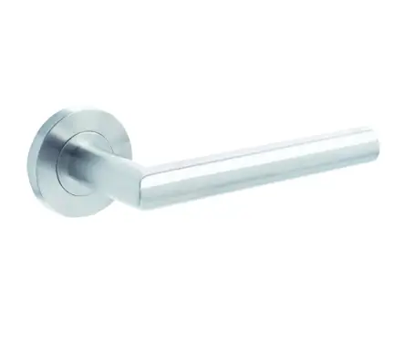 Click Here To Enlarge This Photo Of JSS402 Frelan Hardware Julian Door Handles on Rose Grade 304 Satin Stainless Steel