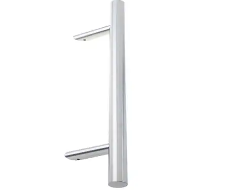 Click Here To Enlarge This Photo Of JSS519C Frelan Hardware Satin Stainless Steel (G304) Cranked Pull Handle 1800mm x 32mm x 1600mm (Bolt Through)