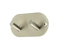 JSS902C Frelan Hardware Satin Stainless Steel Double Robe Hook 90x45mm