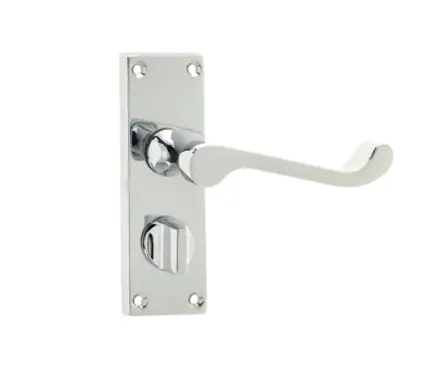 Click Here To Enlarge This Photo Of JV11PRPC Frelan Hardware Jedo Victorian Scroll Door Handles on Privacy Plate Polished Chrome