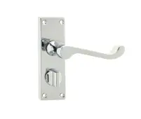 JV11PRPC Frelan Hardware Jedo Victorian Scroll Door Handles on Privacy Plate Polished Chrome