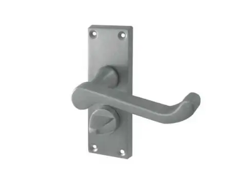 Click Here To Enlarge This Photo Of JV11PRSC Frelan Hardware Jedo Victorian Scroll Door Handles on Privacy Plate Satin Chrome
