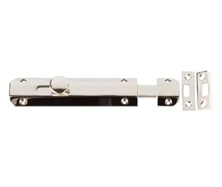 Click Here To Enlarge This Photo Of JV168PN Frelan Hardware Jedo Architectural Slide Door Bolt 150mm x 35mm Polished Nickel