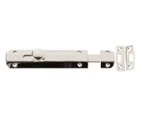 JV168PN Frelan Hardware Jedo Architectural Slide Door Bolt 150mm x 35mm Polished Nickel