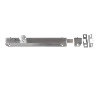 Click Here To Enlarge This Photo Of JV169SN Frelan Hardware Jedo Architectural Slide Door Bolt 200mm x 35mm Satin Nickel