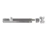 JV169SN Frelan Hardware Jedo Architectural Slide Door Bolt 200mm x 35mm Satin Nickel