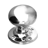 JV172APC Frelan Hardware Jedo Mushroom Mortice Door Knobs 51mm Diameter Polished Chrome