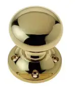 JV172BPB Frelan Hardware Jedo Mushroom Mortice Door Knobs 57mm Diameter Polished Brass
