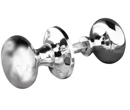 Click Here To Enlarge This Photo Of JV176APC Frelan Hardware Jedo Mushroom Rim Door Knobs 50mm Polished Chrome