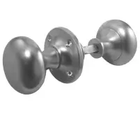 JV176ASC Frelan Hardware Jedo Mushroom Rim Door Knobs 50mm Satin Chrome