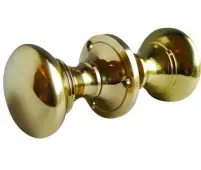 JV177PB Frelan Hardware Jedo Contract Rim Door Knobs Polished Brass