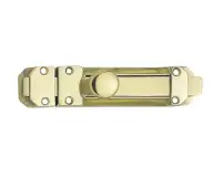 JV179PB Frelan Hardware Jedo Contract Door Bolt 116mm x 30mm Polished Brass