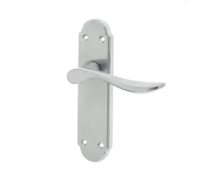 Click Here To Enlarge This Photo Of JV191SC Frelan Hardware Jedo Henley Suite Door Handles on Latchplate Satin Chrome