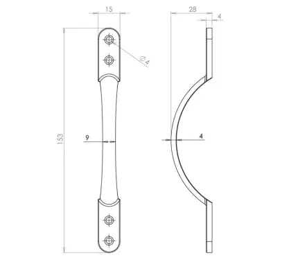 Click Here To Enlarge This Photo Of JV194CPC Frelan Hardware Jedo Sash Handle 152mm Polished Chrome