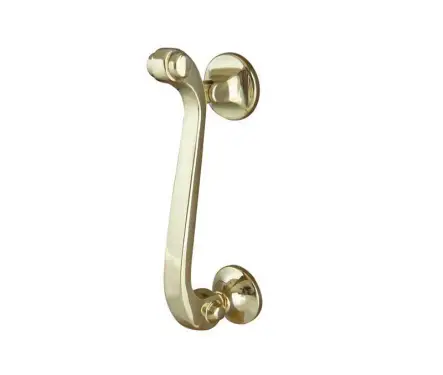Click Here To Enlarge This Photo Of JV1PB Frelan Hardware Jedo Scroll Door Knocker 135mm Polished Brass