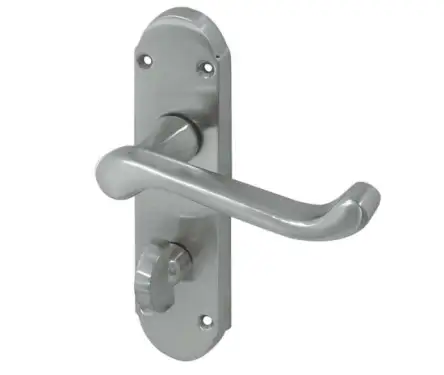Click Here To Enlarge This Photo Of JV250BSC Frelan Hardware Jedo Epsom Suite Door Handles on Bathroom Plate Satin Chrome