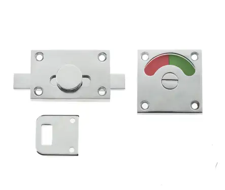 Click Here To Enlarge This Photo Of JV2552PC Frelan Hardware Jedo Bathroom Indicator Bolt 50mm x 50mm Polished Chrome