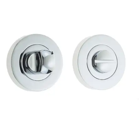 Click Here To Enlarge This Photo Of JV2666PC Frelan Hardware Jedo Designer Turn & Release on Round Rose without Indicator 50x10mm Polished Chrome