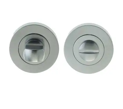Click Here To Enlarge This Photo Of JV2666SC Frelan Hardware Jedo Designer Turn & Release on Round Rose without Indicator 50x10mm Satin Chrome