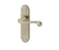 JV271AB Frelan Hardware Jedo Marlow Suite Door Handles on Latchplate Antique Brass