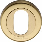 V4010-SB Heritage Brass Oval Profile Cylinder Escutcheon Satin Brass Finish