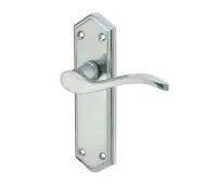 JV281SC Frelan Hardware Jedo Paris Suite Door Handles on Latchplate Satin Chrome