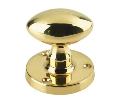 Click Here To Enlarge This Photo Of JV34BPB Frelan Hardware Jedo Kontrax Oval Mortice Door Knobs Polished Brass