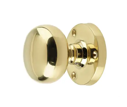 Click Here To Enlarge This Photo Of JV35PB Frelan Hardware Jedo Mushroom Mortice Door Knobs 60mm Diameter Polished Brass