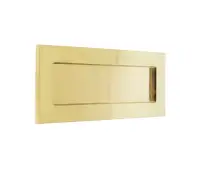 JV36SPB Frelan Hardware Jedo Plain Victorian Letter Plate 250mm x 76mm (225mm Centres) Polished Brass