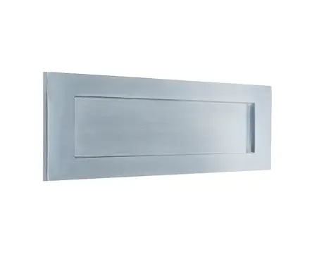 Click Here To Enlarge This Photo Of JV36SSC Frelan Hardware Jedo Plain Victorian Letter Plate 250mm x 76mm (225mm Centres) Satin Chrome