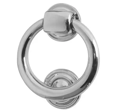 Click Here To Enlarge This Photo Of JV37PC Frelan Hardware Jedo Ring Door Knocker 100mm dia Polished Chrome