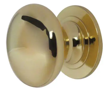 Click Here To Enlarge This Photo Of JV47BPB Frelan Hardware Jedo Traditional Cupboard Knob 32mm Polished Brass