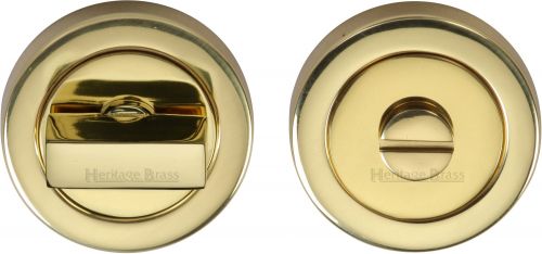 Click Here To Enlarge This Photo Of V4035-PB Heritage Brass Thumbturn & Emergency Release Polished Brass Finish