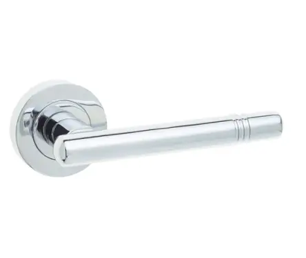 Click Here To Enlarge This Photo Of JV507PC Frelan Hardware Jedo Kudos Door Handles on Rose Polished Chrome