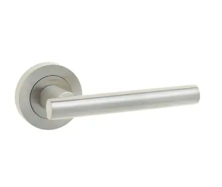 Click Here To Enlarge This Photo Of JV508SN Frelan Hardware Jedo Petra Door Handles on Rose Satin Nickel