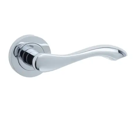 Click Here To Enlarge This Photo Of JV509PC Frelan Hardware Jedo Gamma Door Handles on Rose Polished Chrome