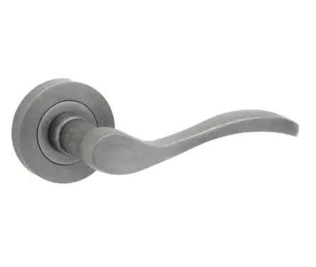 Click Here To Enlarge This Photo Of JV550RUS Frelan Hardware Jedo Turin Door Handles on Rose Rustic Finish