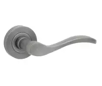 JV550RUS Frelan Hardware Jedo Turin Door Handles on Rose Rustic Finish