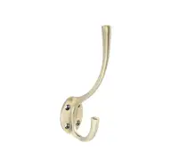 JV60AB Frelan Hardware Jedo Solid Brass Hat & Coat Hook 142mm Antique Brass