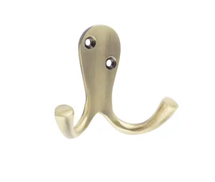 Click Here To Enlarge This Photo Of JV62AB Frelan Hardware Jedo Double Robe Hook 53mm Antique Brass
