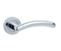 JV710PC Frelan Hardware Jedo Mailand Door Handles on Rose Polished Chrome