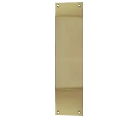 Click Here To Enlarge This Photo Of JV78PB Frelan Hardware Jedo Plain Finger Plate 350mm x 75mm Polished Brass