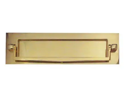 Click Here To Enlarge This Photo Of JV80PB Frelan Hardware Jedo Postal Knocker 250mm x 76mm (225mm centers) Polished Brass