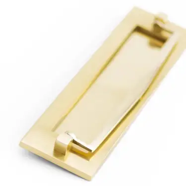 Click Here To Enlarge This Photo Of JV80PB Frelan Hardware Jedo Postal Knocker 250mm x 76mm (225mm centers) Polished Brass