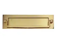 JV80PB Frelan Hardware Jedo Postal Knocker 250mm x 76mm (225mm centers) Polished Brass