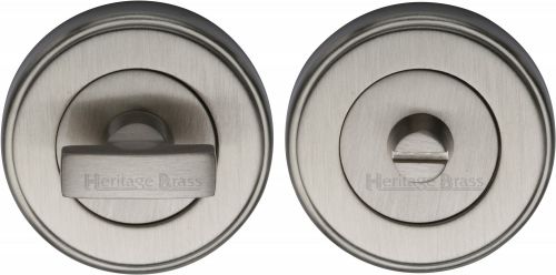 Click Here To Enlarge This Photo Of V4040-SN Heritage Brass Thumbturn & Emergency Release Satin Nickel Finish