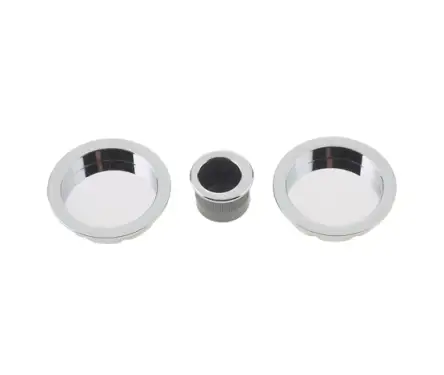 Click Here To Enlarge This Photo Of JV822PC Frelan Hardware Jedo Circular Flush Pull Kits Polished Chrome