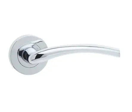 Click Here To Enlarge This Photo Of JV844PC Frelan Hardware Jedo Opal Door Handles on Rose Polished Chrome