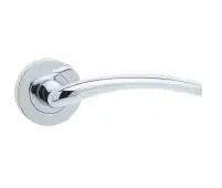 JV844PC Frelan Hardware Jedo Opal Door Handles on Rose Polished Chrome