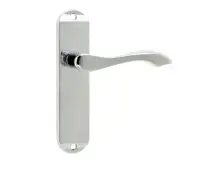 JV921PC Frelan Hardware Jedo Broadway Suite Door Handles on Latchplate Polished Chrome